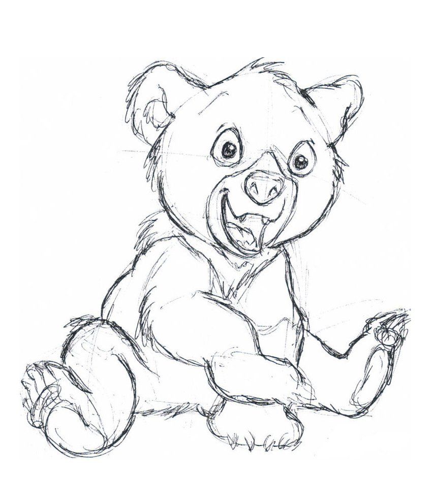 846x944 Koda He So Cute! Disney Love Bear Sketch, Disney Drawings - Brother Bear Drawing