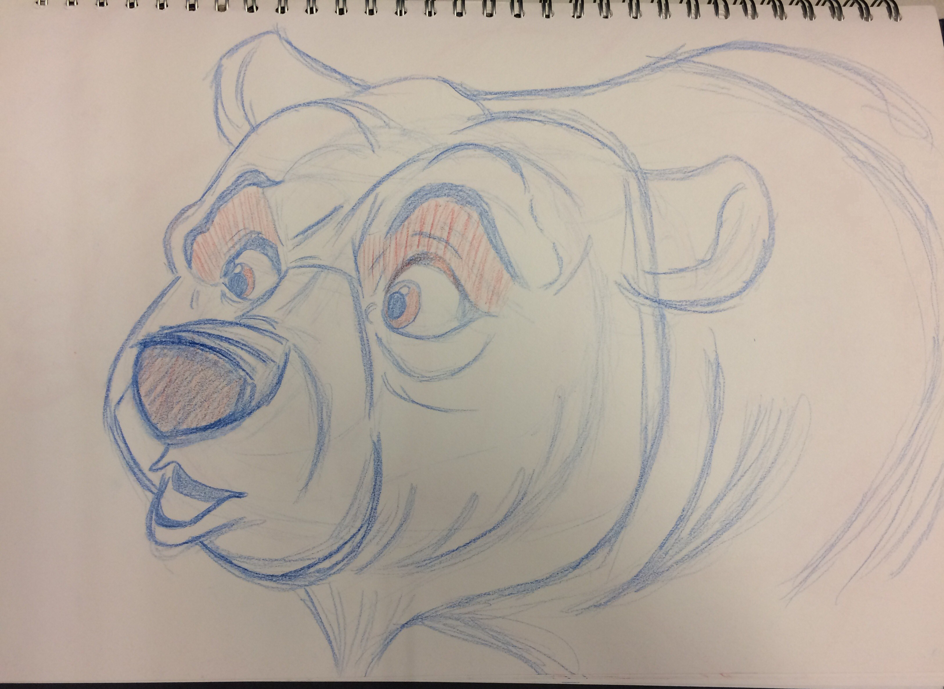 3252x2373 recreating aaron blaise's brother bear drawing dan - Brother Bear Drawing