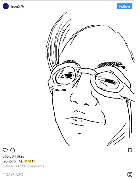 459x585 jungkook's brother celebrate million followers on instagram - Brother Drawing