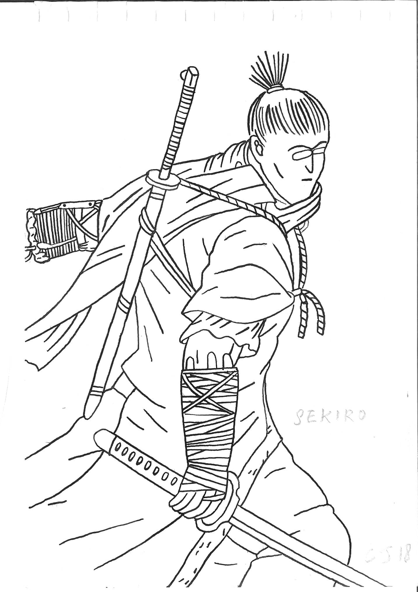 1431x2023 my brother who is illustrator did this sekiro drawing for me! hope - Brother Drawing