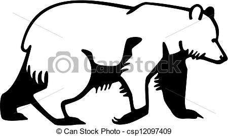 450x269 brown bear clipart black and white great free clipart - Brown Bear Line Drawing