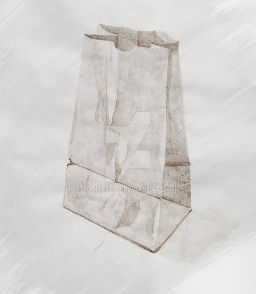 834x959 brown paper bag - Brown Paper Bag Drawing