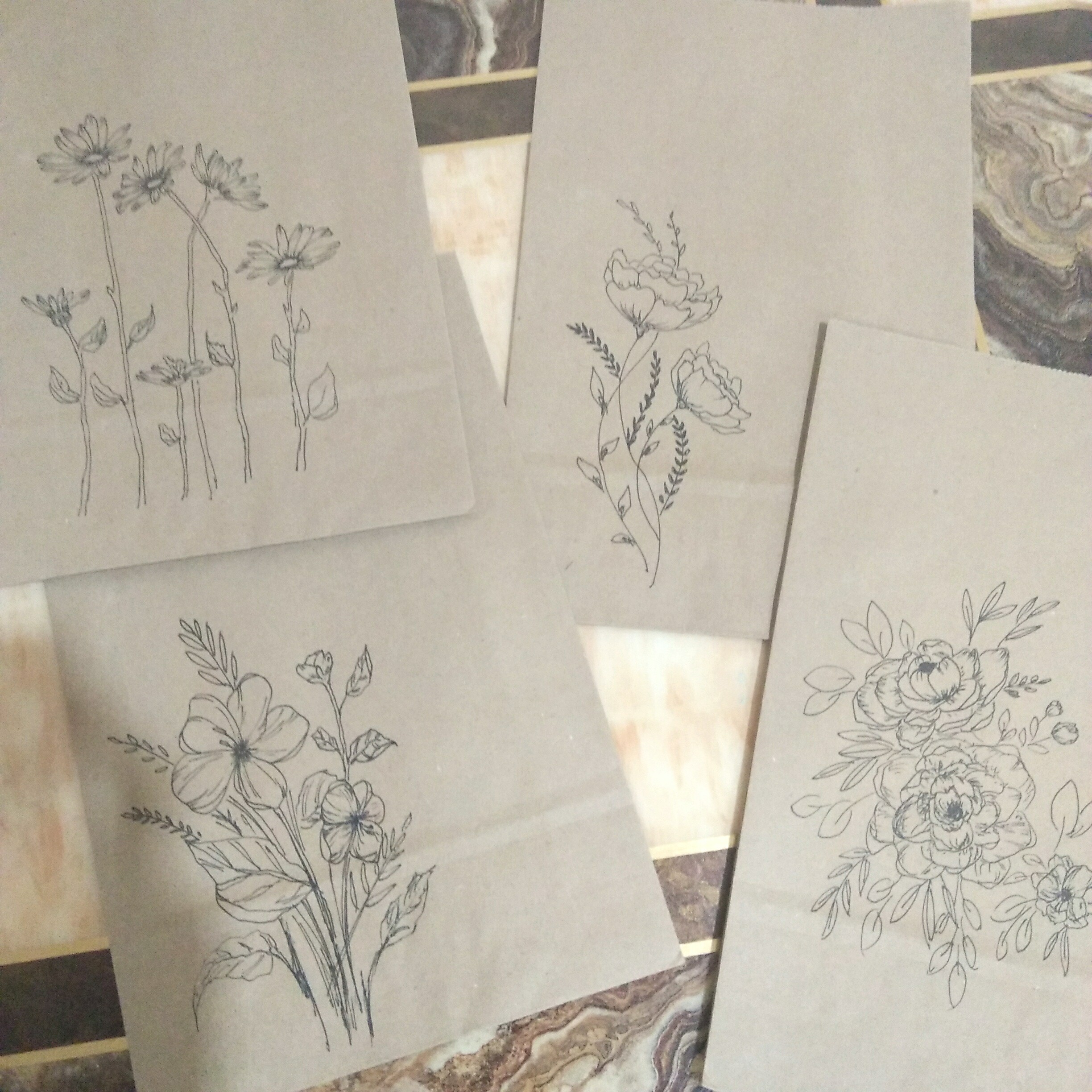 2448x2448 brown paper bag pen drawing design, design craft, artwork - Brown Paper Bag Drawing