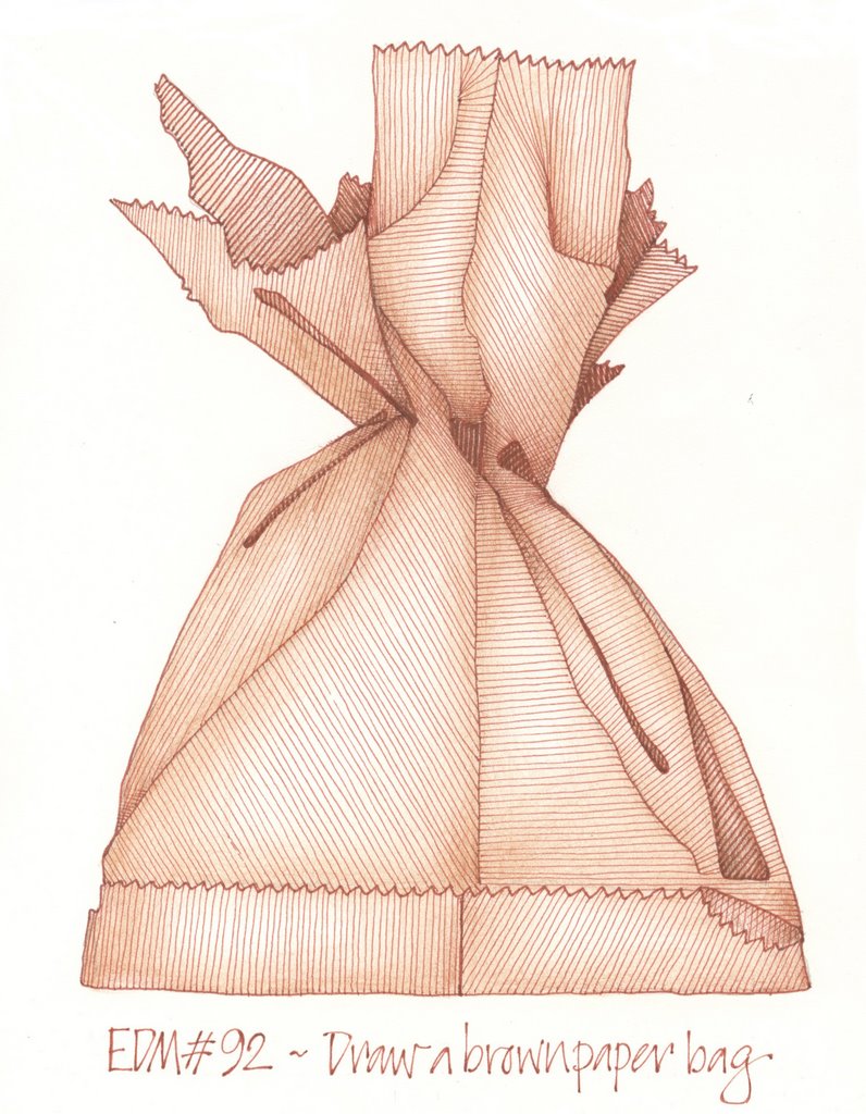 796x1024 andrea joseph's sketchblog edm draw a brown paper bag - Brown Paper Bag Drawing