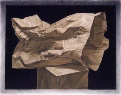 400x314 atlantic papers art society profile of the month - Brown Paper Bag Drawing