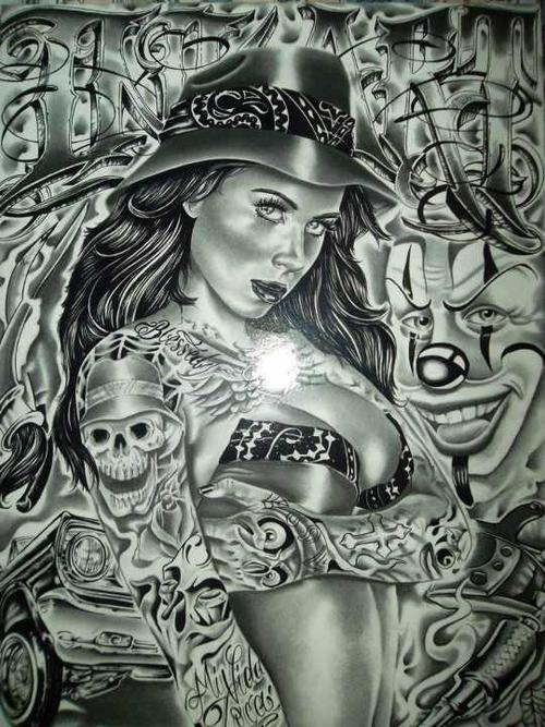 500x667 Best Images Of Lowrider Art Drawings - Brown Pride Drawings