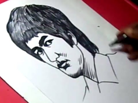 480x360 How To Draw Bruce Lee Drawing Step - Bruce Lee Cartoon Drawing