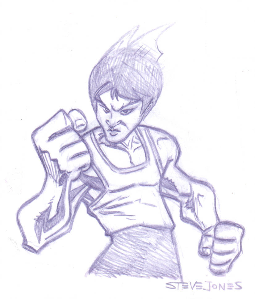 826x968 Pin Up Bruce Lee Doodle - Bruce Lee Cartoon Drawing