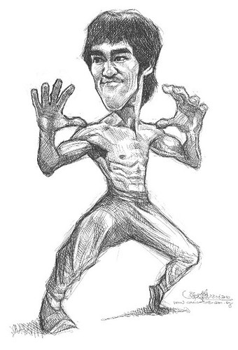 340x499 Portrait Workshop - Bruce Lee Cartoon Drawing