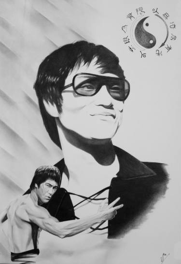 375x545 The Master Drawing - Bruce Lee Cartoon Drawing