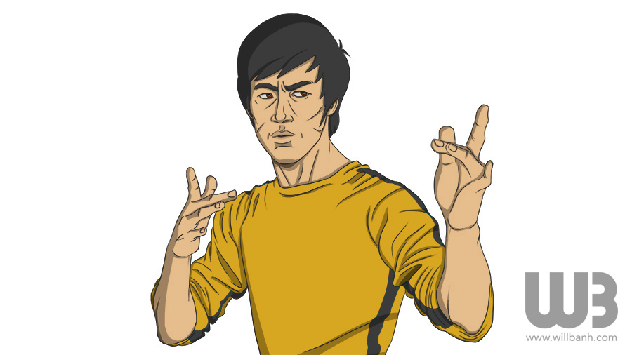 900x506  - Bruce Lee Cartoon Drawing