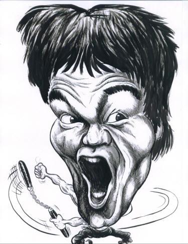 375x485 Bruce Lee The Little Dragon - Bruce Lee Cartoon Drawing