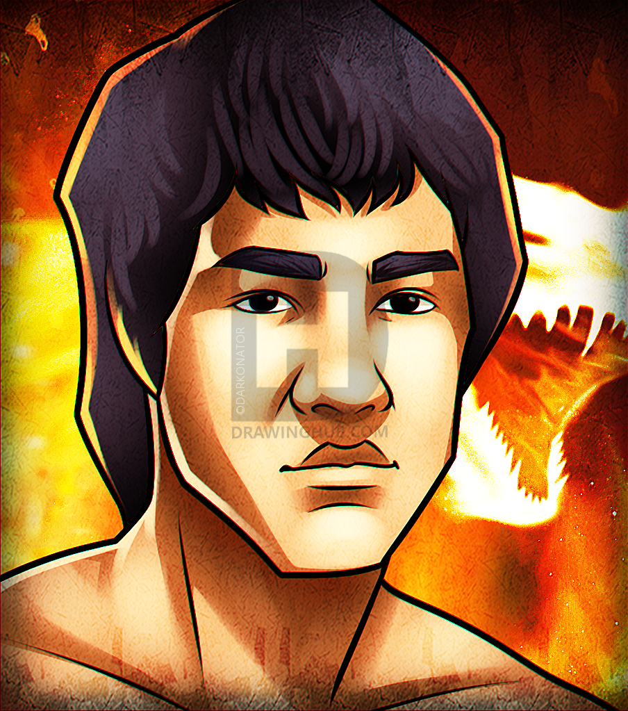 904x1023 drawing bruce lee, step - Bruce Lee Drawing