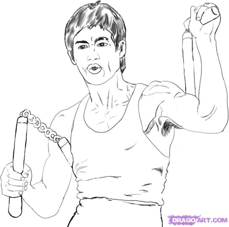 Bruce Lee Drawing At Paintingvalley Com Explore Collection Of Bruce Lee Drawing