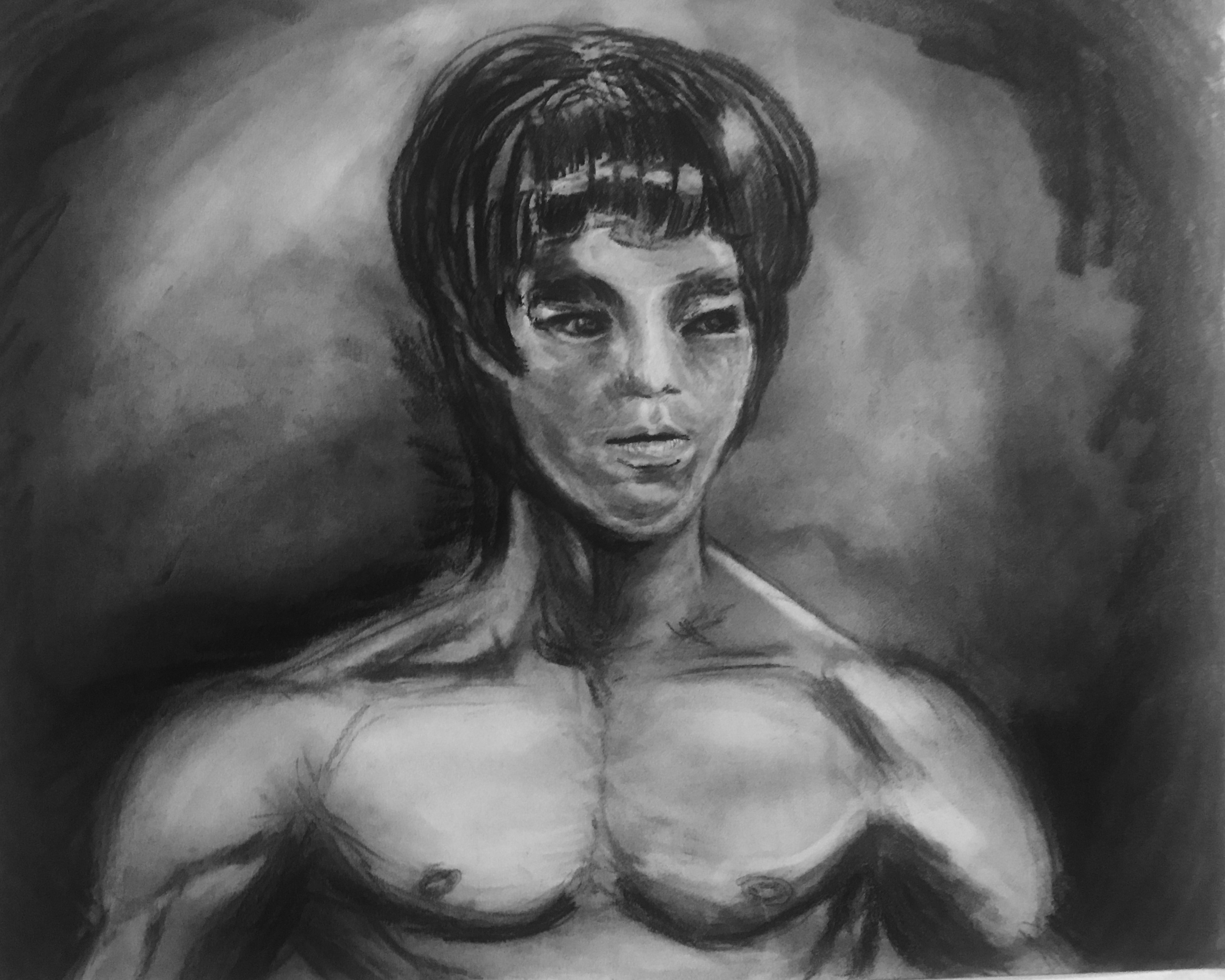 3396x2717 samantha glover artwork bruce lee original drawing charcoal - Bruce Lee Drawing