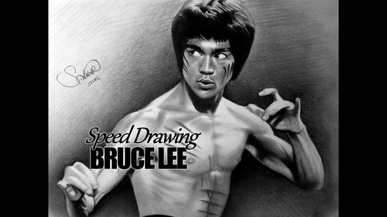 1280x720 speed drawing bruce lee - Bruce Lee Drawing