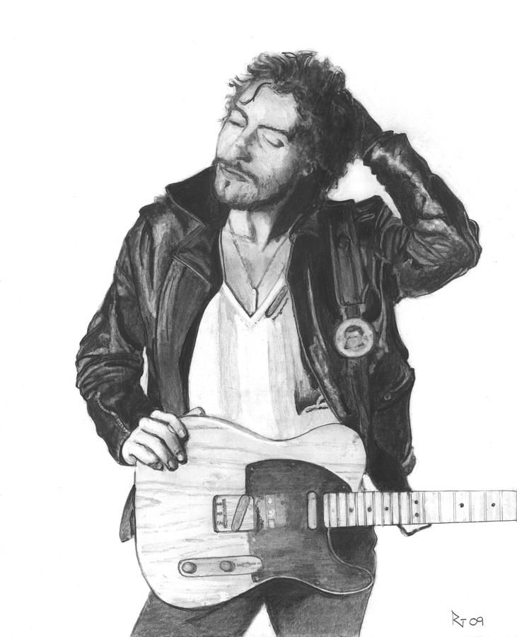 731x900 Bruce Springsteen Drawing - Bruce Springsteen Drawing