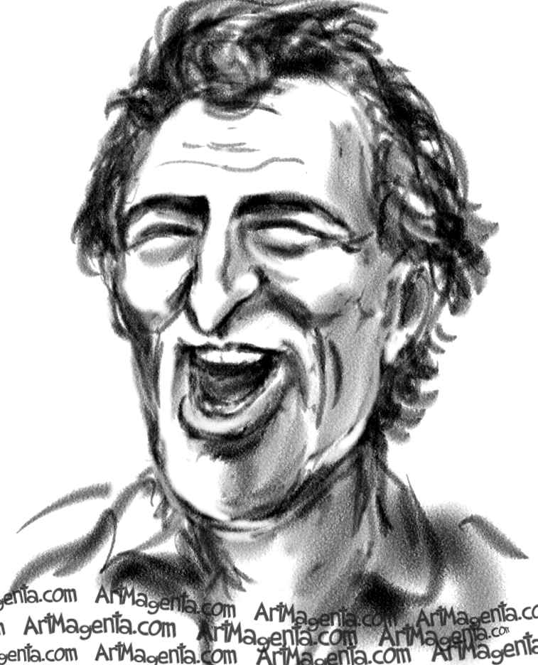 757x936 caricatures bruce springsteen - Bruce Springsteen Drawing