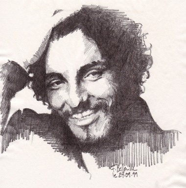 380x384 Wagonized The Screen Door Slams - Bruce Springsteen Drawing