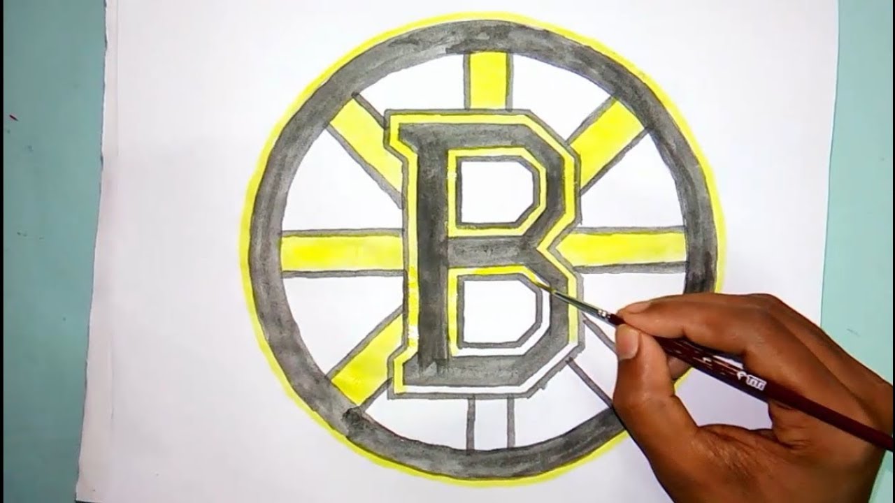 1280x720 How To Draw The Boston Bruins Logo - Bruins Drawing