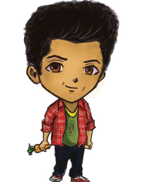 500x625 bruno mars cartoon drawing uploaded - Bruno Mars Drawing