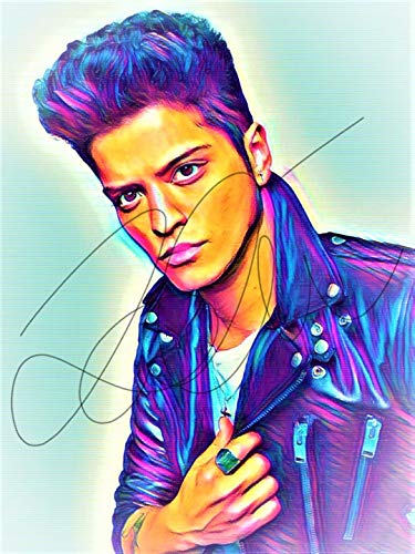 375x500 bruno mars abstract drawing print poster hand drawn pop art - Bruno Mars Drawing