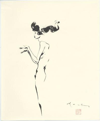 397x480 david mack life drawings sumi e brush painting century guild - Brush Drawing