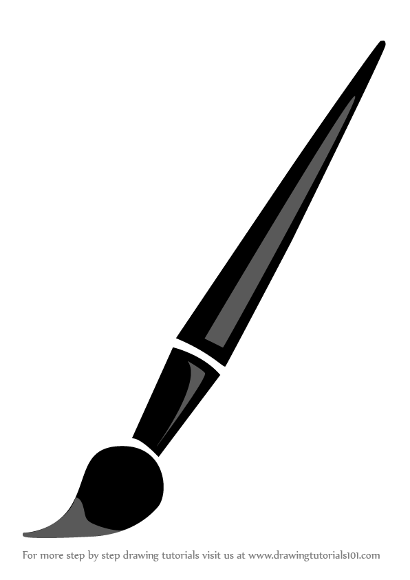 596x843 learn how to draw a paint brush - Brush Drawing