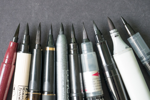 500x334 brush pen comparison for drawing purposes parka blogs - Brush Pen Drawing