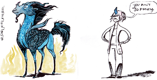 600x307 brush pen drawings on behance - Brush Pen Drawing