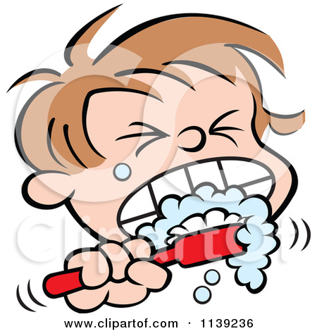 450x470 drawing of kid brushing teeth - Brushing Teeth Drawing
