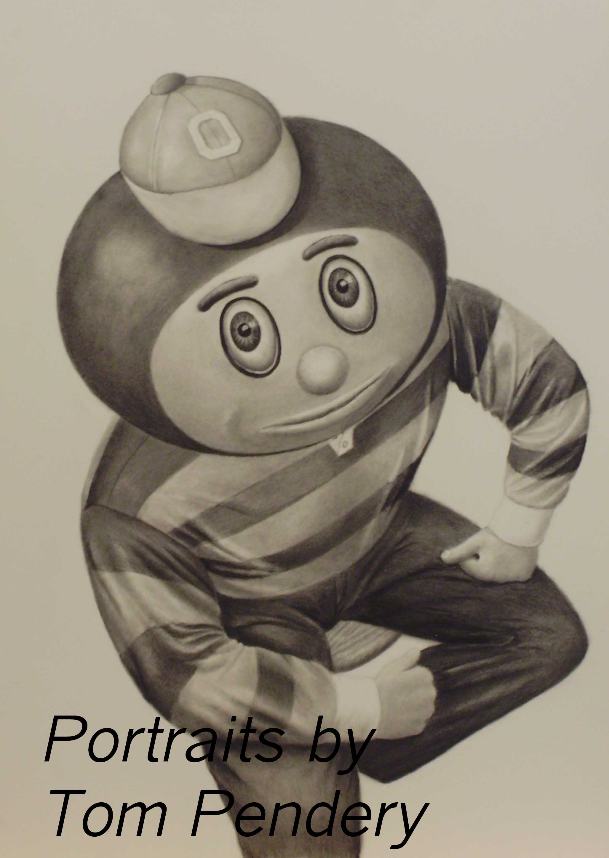 2055x2897 charcoal portrait of brutus buckeye illustrated - Brutus Buckeye Drawing