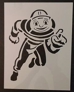 241x300 ohio state brutus buckeye x custom stencil fast free - Brutus Buckeye Drawing