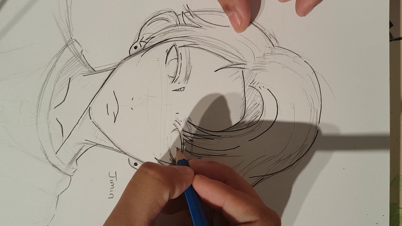 1280x720 Drawing Anime Jimin - Bts Anime Drawing