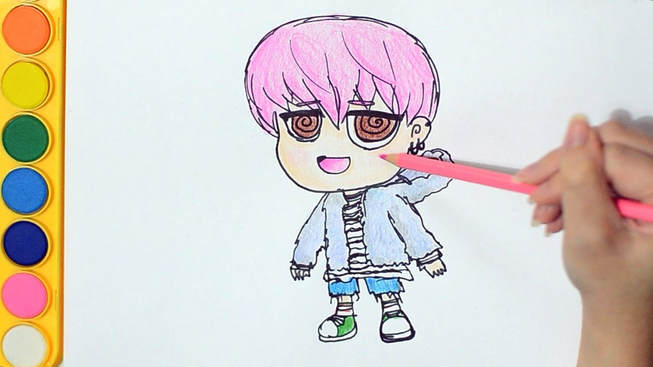 1280x720 bts drawing chibi easy learning how to draw and colour chibi bts - Bts Drawing Chibi Easy