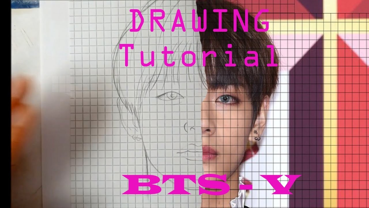 1280x720 Bts - Bts V Drawing Easy