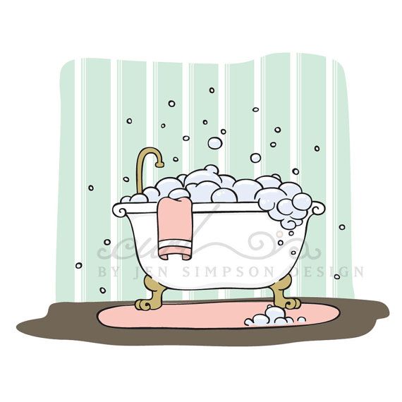 570x570 Love This Take A Shower Illustrations Dibujos - Bubble Bath Drawing