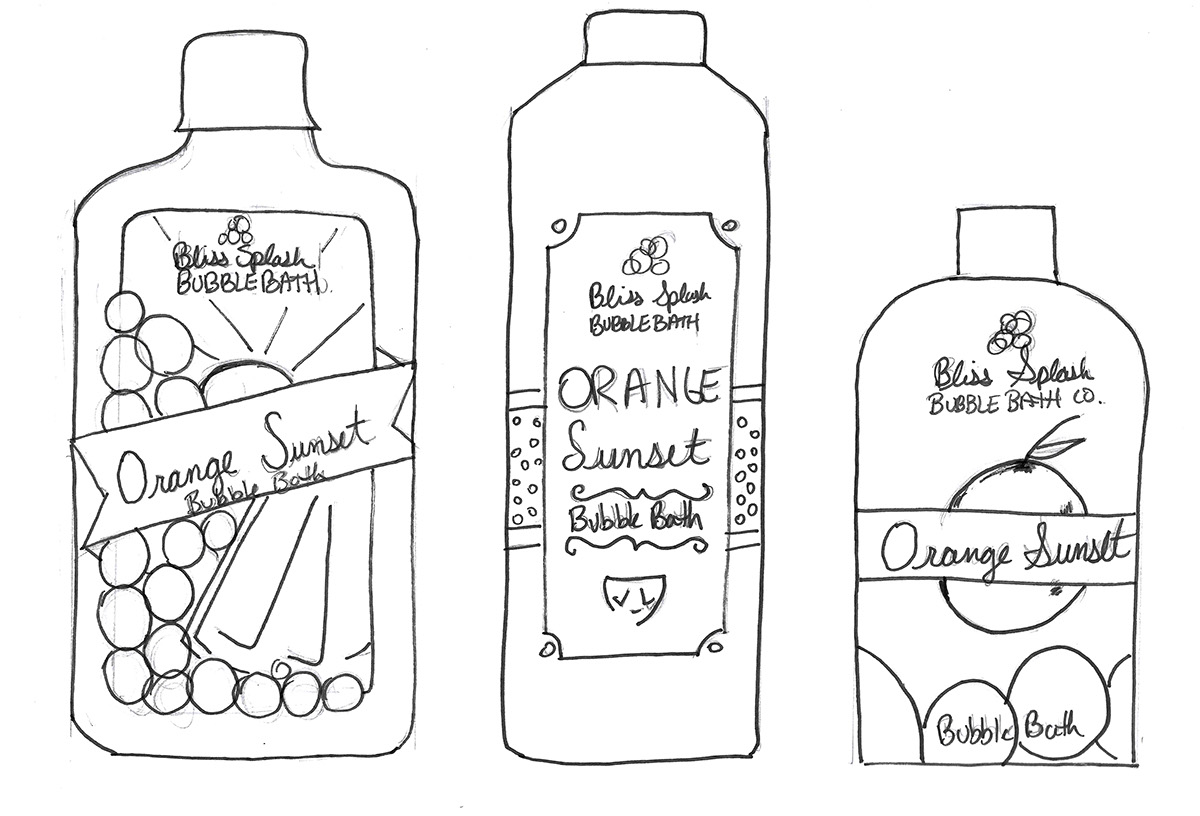 1200x816 bliss splash bubble bath product packaging on behance - Bubble Bath Drawing