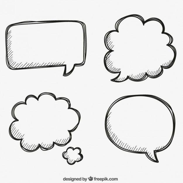 626x626 hand drawn bubbles speech vector free download - Bubble Drawing