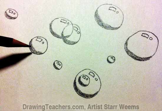 550x378 how to draw bubbles - Bubble Drawing