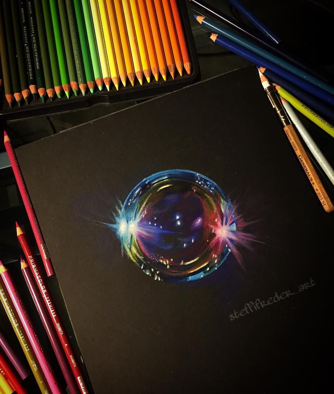 1080x1274 Posted - Bubble Drawing On Black Paper