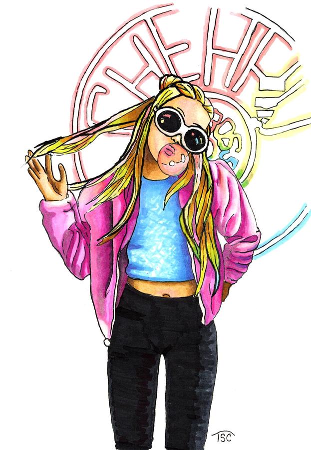 623x900 bubble gum girl drawing - Bubble Gum Drawing