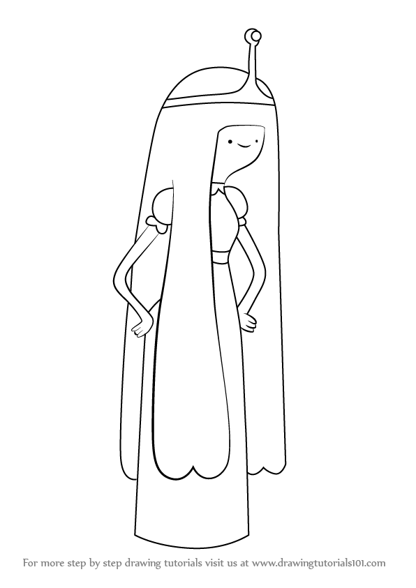 596x843 learn how to draw princess bubblegum from adventure time - Bubble Gum Drawing