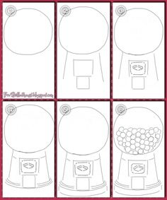 236x283 how to draw a gumball machine ms messy collections art, art - Bubble Gum Machine Drawing