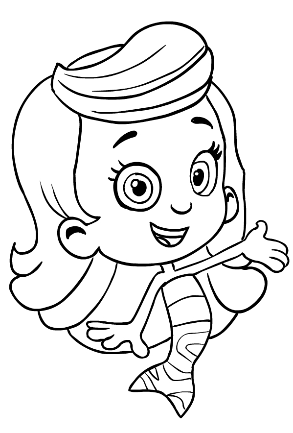 Drawing Of Molly From The Bubble Guppies Coloring Page - Bubble Guppies Dra...