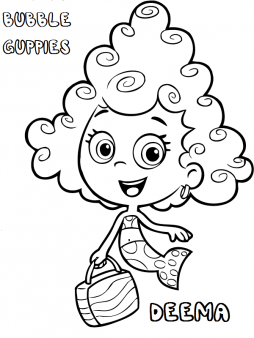 254x338 printable bubble guppies deema coloring pages - Bubble Guppies Drawing