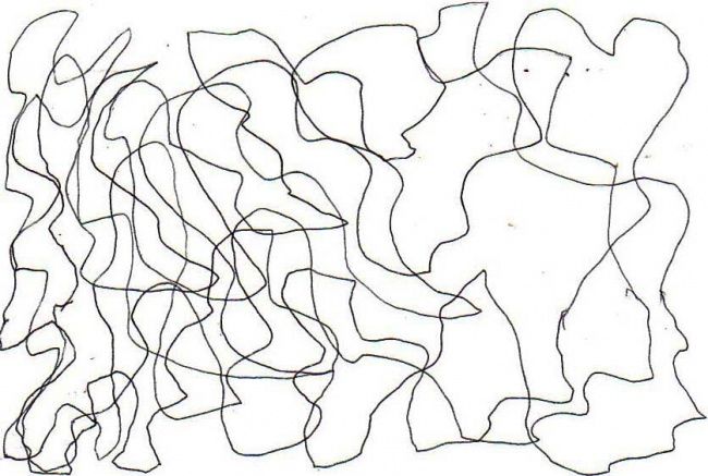 650x437 Standing Drawing - Buck Line Drawing