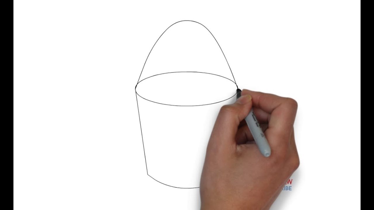 1280x720 how to draw a bucket step - Bucket Drawing