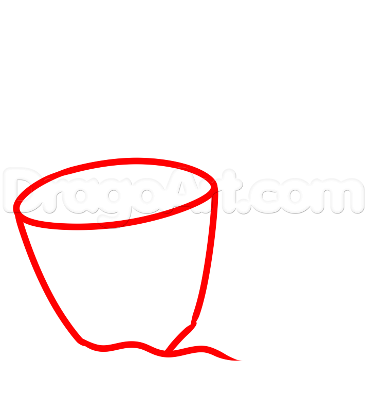 714x768 how to draw a shovel and bucket, step - Bucket Drawing