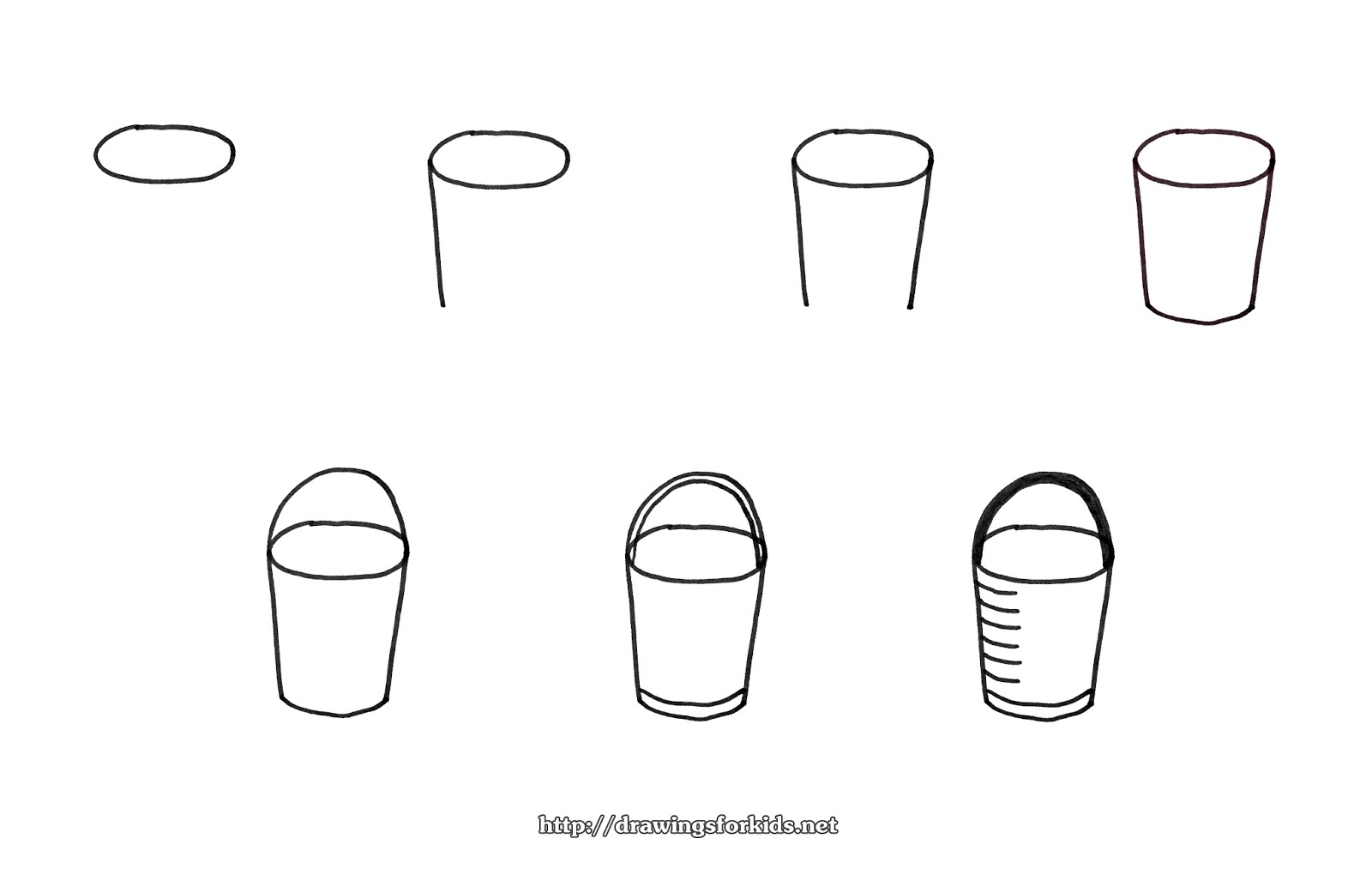 1600x1034 how to draw a bucket for kid - Bucket Drawing